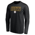 thumbnail image 2 of Men's Black Pittsburgh Steelers Squad Throwbacks Long Sleeve T-Shirt, 2 of 3