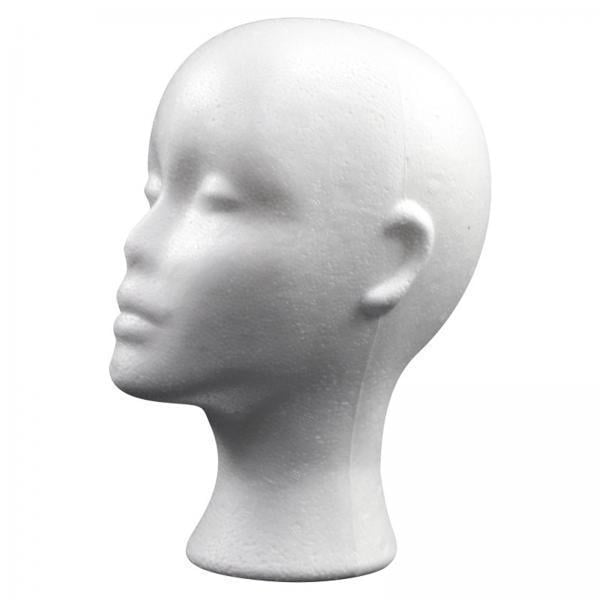 2 Cabezas De Maniquí De Espuma, Sombreros, Gafas, Peluca, Soporte De Exhibición, Cabeza De Espuma De Maniquí Yinane Cabeza de maniquí