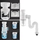 thumbnail image 5 of Desagüe del lavabo del fregadero Tubo de desagüe del fregadero Tubería de desagüe de alcantarillado del fregadero flexible para lavabo del lavabo - 45 mm 45 mm Magideal Desagüe del lavabo del fregadero, 5 of 7