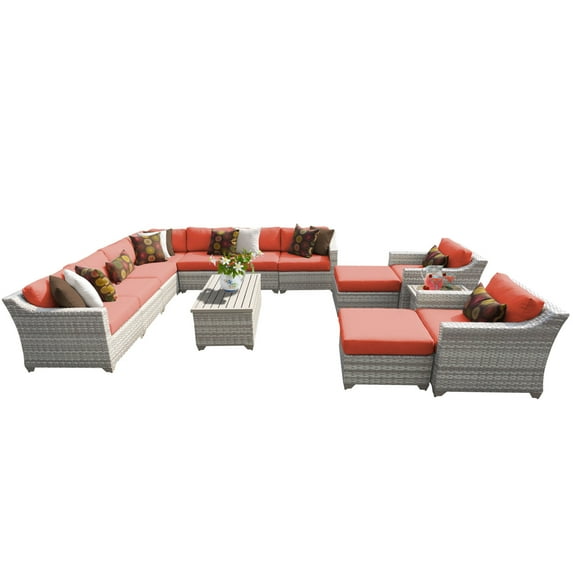 New Haven 13 Piece Outdoor Wicker Patio Furniture Set 13a