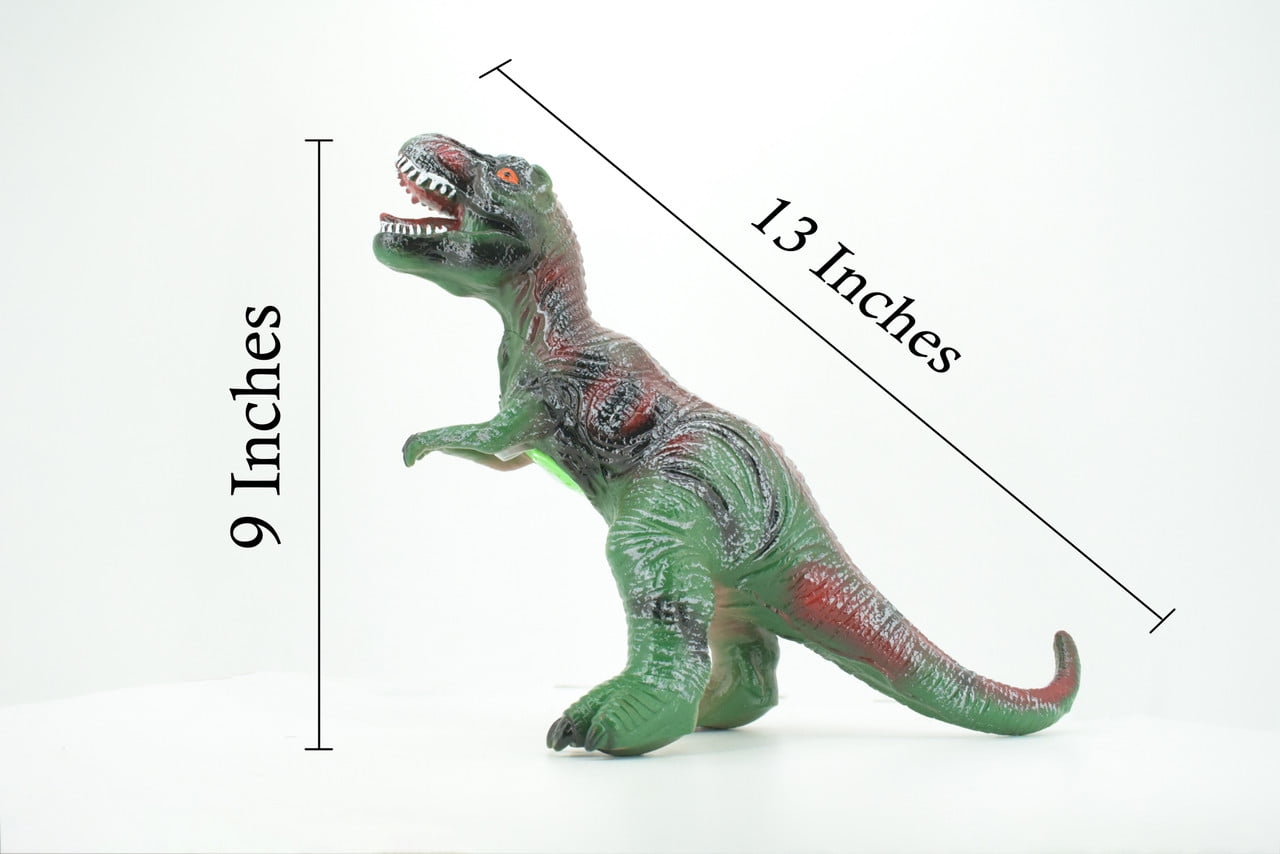 Tyrannosaurus Rex Toy, T Rex, Cretaceous Dinosaur, Hand Painted, Educational, Soft Rubber, Lifelike Model, Figurine, Replica, Gift, 13" AR04 B300