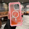 thumbnail image 2 of For iPhone 16 Pro Magnetic Case Chameleon Anti Drop TPU + PC Phone Cover - Transparent Blue Green, 2 of 5