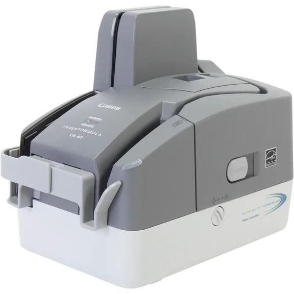 Restored Canon imageFORMULA CR-80 Check Transport Document Scanner, White & Gray, 5368B002 (Refurbished)