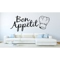 thumbnail image 2 of Adhesivos de pared con diseño de sombrero de chef Bon Appetit, PVC, 28 x 58 cm, 2 of 3