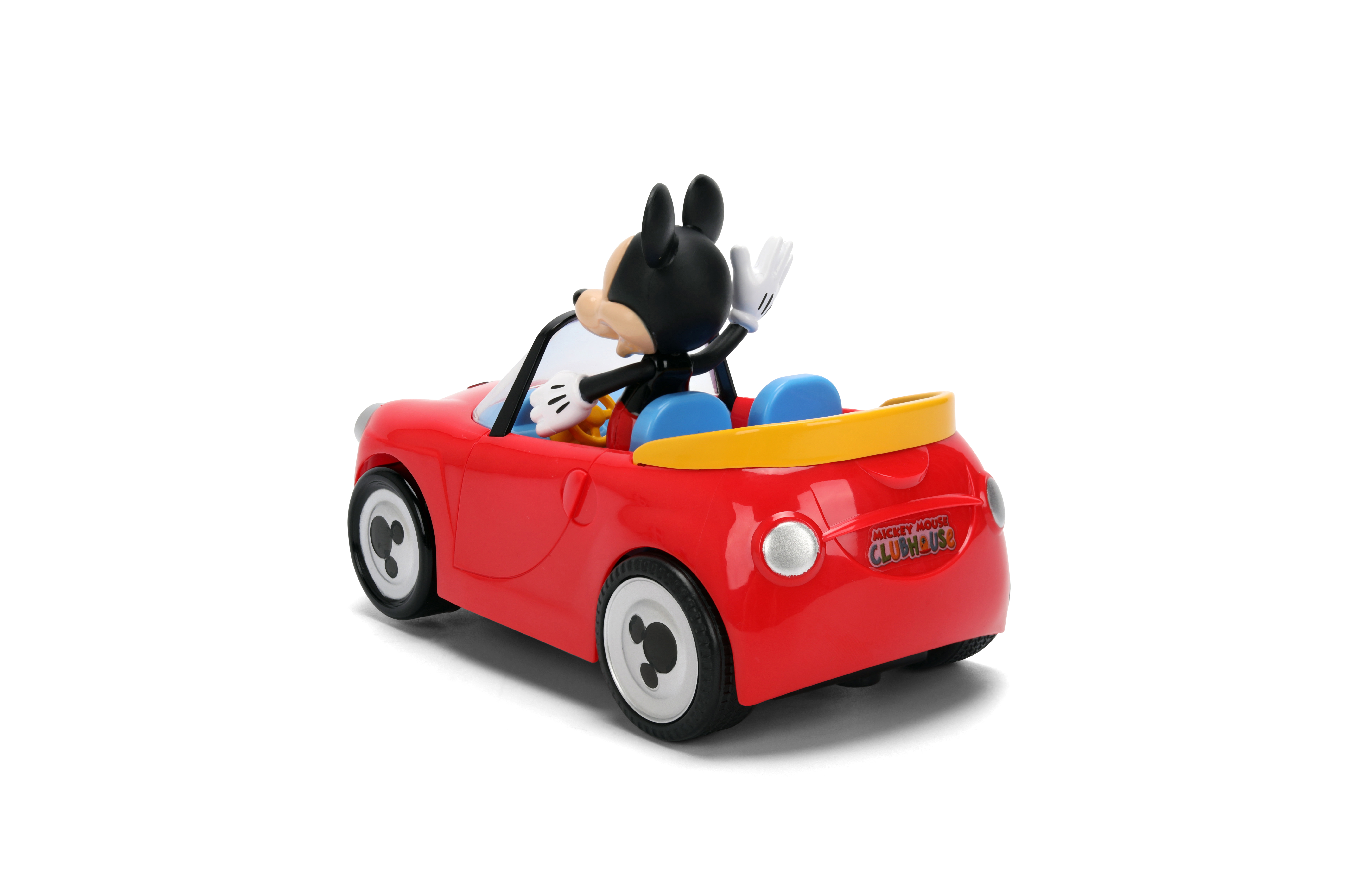 DISNEY MICKEY MOUSE ROADSTER RC CAR 1:32 SCALE REMOTE CONTROL VEHICLE WITH MICKEY FIGURE BY JADA TOYS