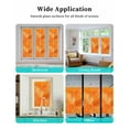 thumbnail image 6 of Window Privacy Film Orange Leaf Stained Glass Window Film Decorative Sun Block Window Cover Tropical Botanical Palm Leaf Modernism Window Clings Static Adhesive Sticker for Bathroom 17.7"x78.7", 6 of 7