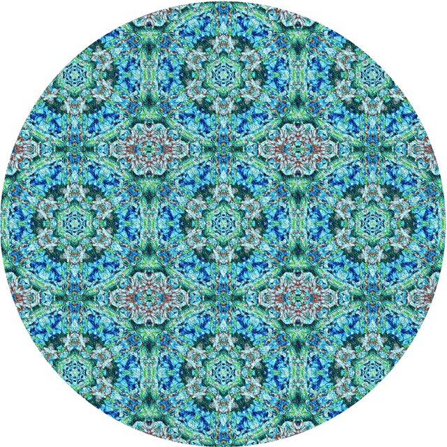 Ahgly Company Machine Washable Indoor Square Transitional Turquoise Green Area Rugs, 3' Square