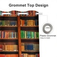 thumbnail image 3 of 54W x 84L Bookshelf Blackout Curtains Grommet Thermal Insulated Room Top Darkening Curtains for Living Room Bedroom Inch Set of 2 Panels Bookstoreage Book, 3 of 6