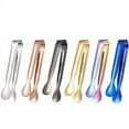 thumbnail image 1 of Durable Stainless Steel Tongs: Mini Serving Tools For Ice, Sugar Cubes, Appetizers, Easy Clean, Multicolor, 6 Pack, 1 of 7