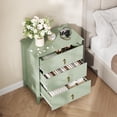 thumbnail image 2 of Modern Wood Nightstand Fluted Dresser for Bedroom, 27.5" Wide 3-Drawer Bedside Tables, Storage End Table Chest of Drawers, for Living Room, Hallway, Entryway, 2 of 8