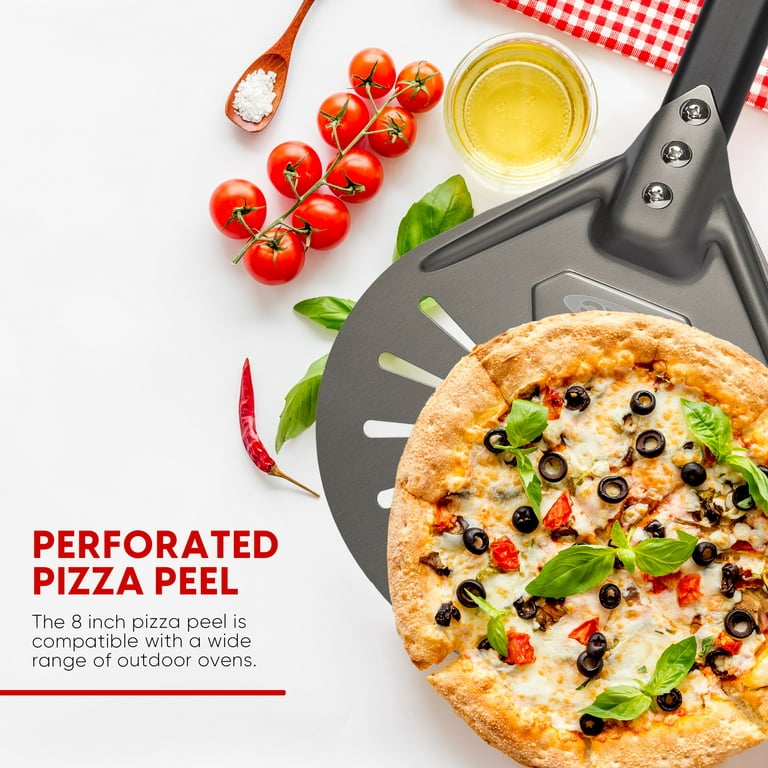Wood Pizza Peel Perforated Pizza Turning Peel 7 Inch Small Pizza Turner  Pizza Oven Tools