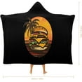 thumbnail image 2 of Burger Cheeseburger Vintage Art Food Hamburger Wearable Hooded Blanket Throw Cloak Wrap Warm Robe Cape for Bed Couch, 2 of 6