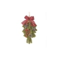 thumbnail image 2 of Cadancy Christmas Door Hanger Swag with Pine Branches Pine Cones Berry Clusters Buffalo Plaid Bow Jingle Bells Rustic Farmhouse Entryway Wall Decoration Holiday Party Supplies, 2 of 8