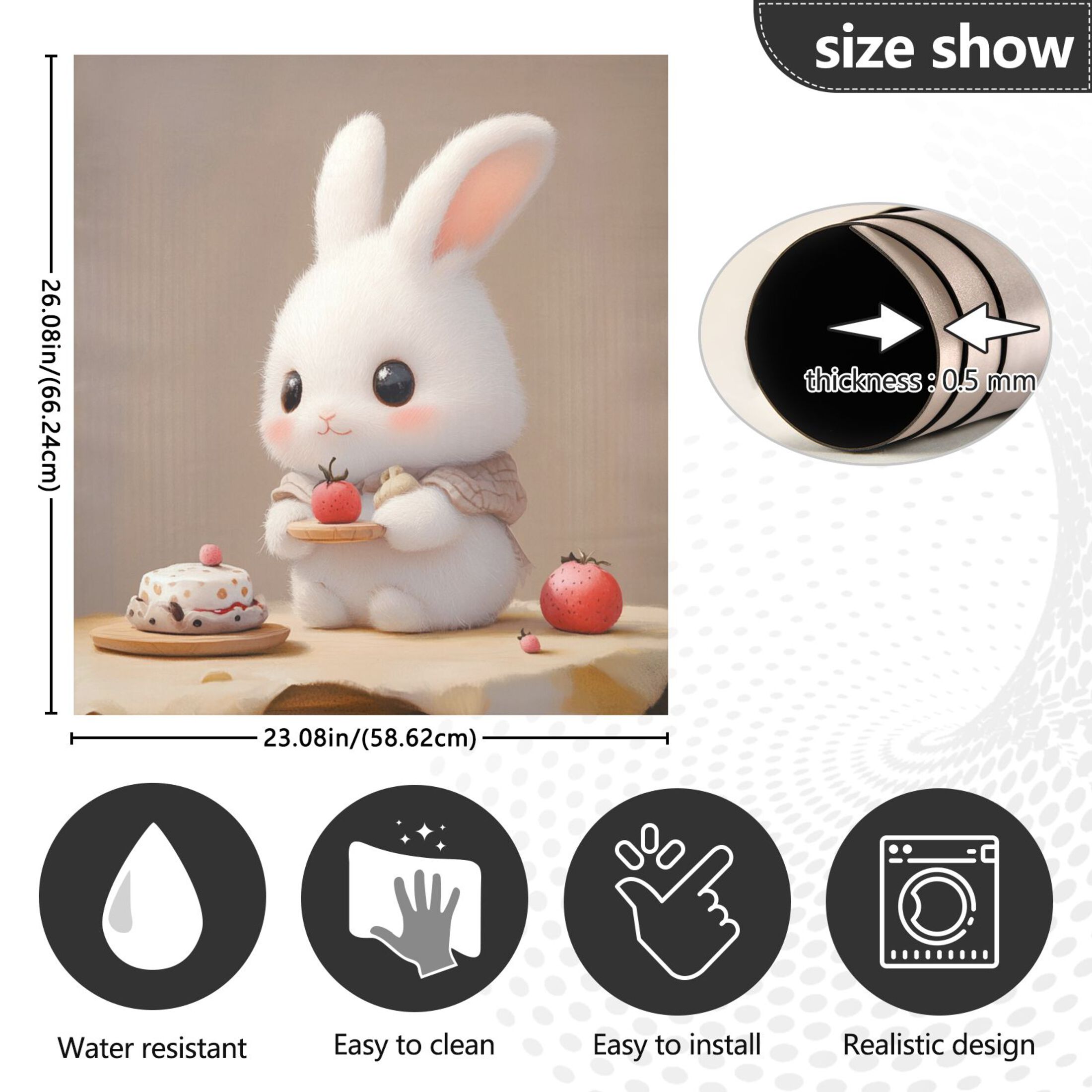 Dishwasher Magnetic Sticker 23x26 Inch Refrigerator Magnetic Sticker Washing Machine Magnetic Sticker Kitchen Panel Magnetic Sticker Home Decor Super Lovely Tomato Cat