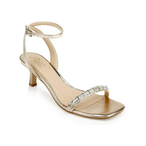 Jewel Badgley Mischka Womens Charisma II Rhinestone Metallic Heels