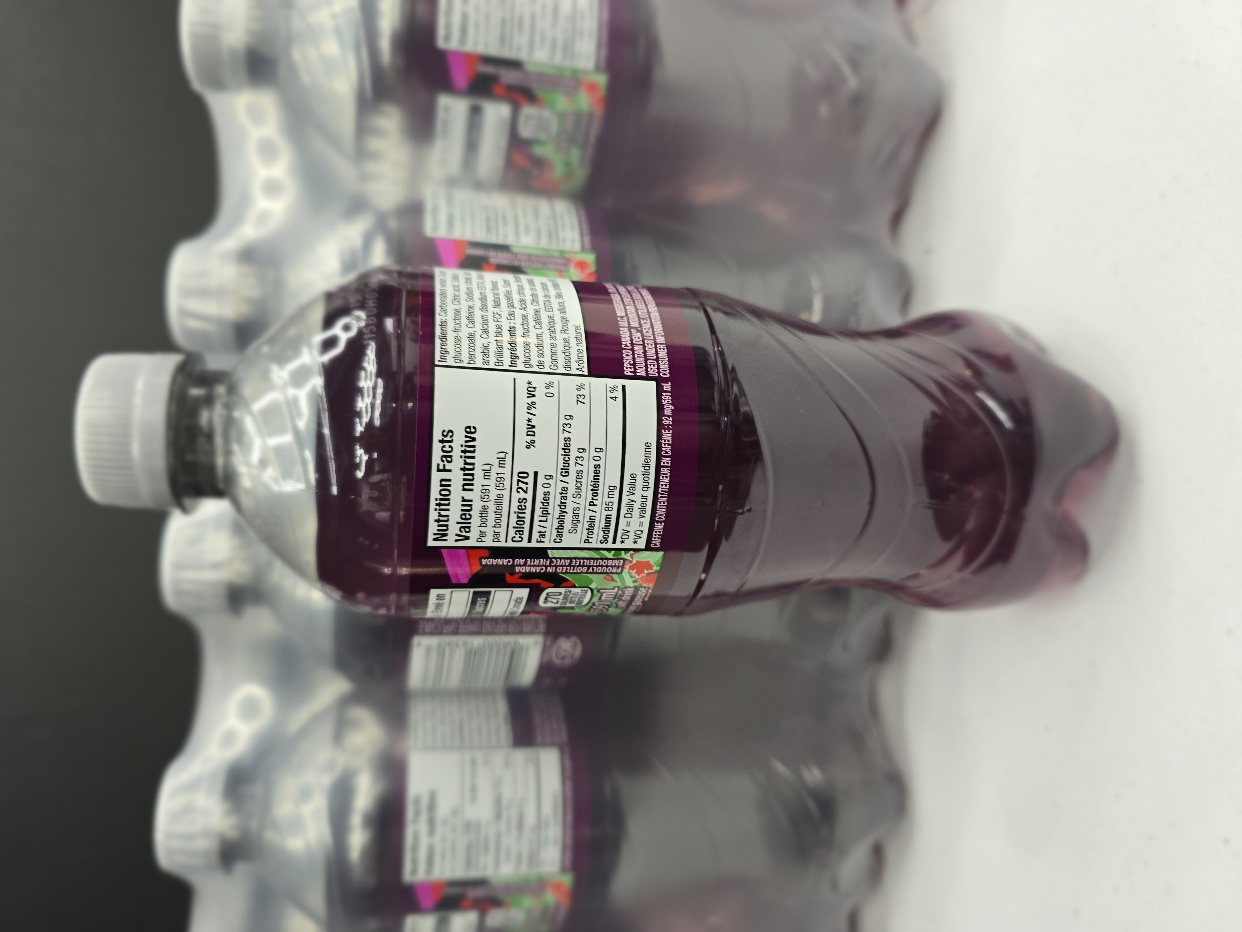 Mountain Dew Supernova Berry Melon Soda, 20 fl oz (591ml) Bottles, 24-Pack Case (Canadian Import)
