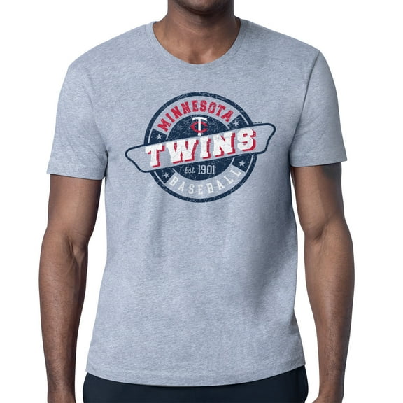 Men's Starter Gray Minnesota Twins Route 66 Team Logo T-Shirt