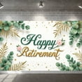 thumbnail image 6 of Elegant Design Happy Retirement Floral Decoration Polyester Material Celebration Banner for Retirement Party Indoor Decoration Event Celebration, 6 of 9