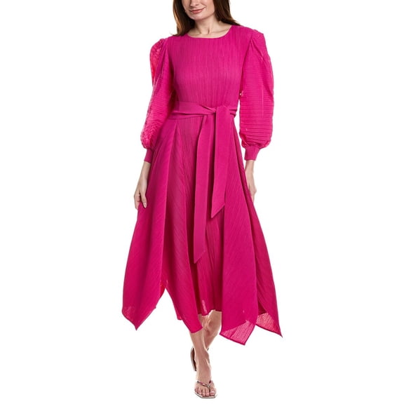 Beulah womens  Long Sleeve Midi Dress, O/S, Pink