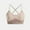 Khaki, variant on Xfvqtps Sports Bras for Women Wireless Spaghetti Strap Padded Push up Rib Solid Color Crop Tank Tops for Yoga Gym Fitness Dark Gray