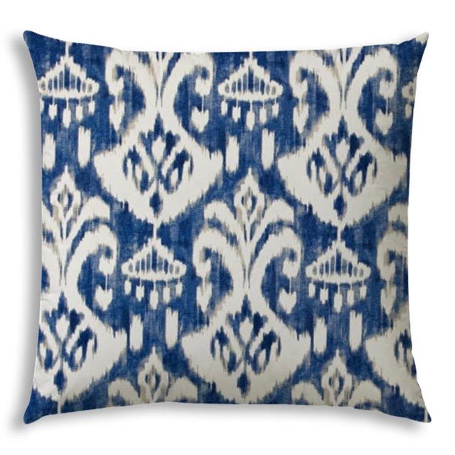 Joita Housse de Coussin Intérieure/extérieure Jumbo Bordeaux - Tissu Polyester Bleu