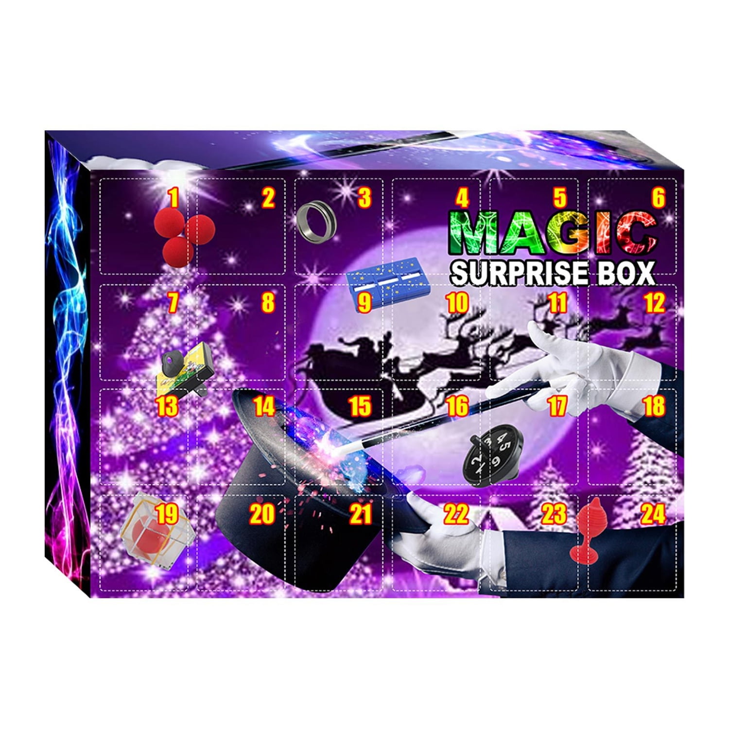 2022 Christmas Advent Calendar Amazing Magic Kit for Children, Kids Magic  Tricks Set Funny Magic Props Include Prank Magic Ball, Card, Wand Easy Magic  Performance Toys Christmas Gift for Boys Girls -