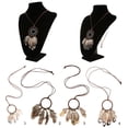 thumbnail image 3 of Collar con colgante de cuero con atrapasueños nativos de Bohemian Fortune Dreams, 3 of 9