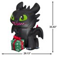 thumbnail image 3 of 3' Gemmy Airblown Inflatable Toothless the Dragon w/ Christmas Present Yard Decoration 887884, 3 of 6