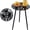 Black, variant on 13.4" Mosaic Metal Round Side Table, Weather-Resistant Accent End Table for Patio, Garden & Balcony, Decorative Small Corner Stand for Plant Display, Indoor & Outdoor Use,1 Pack