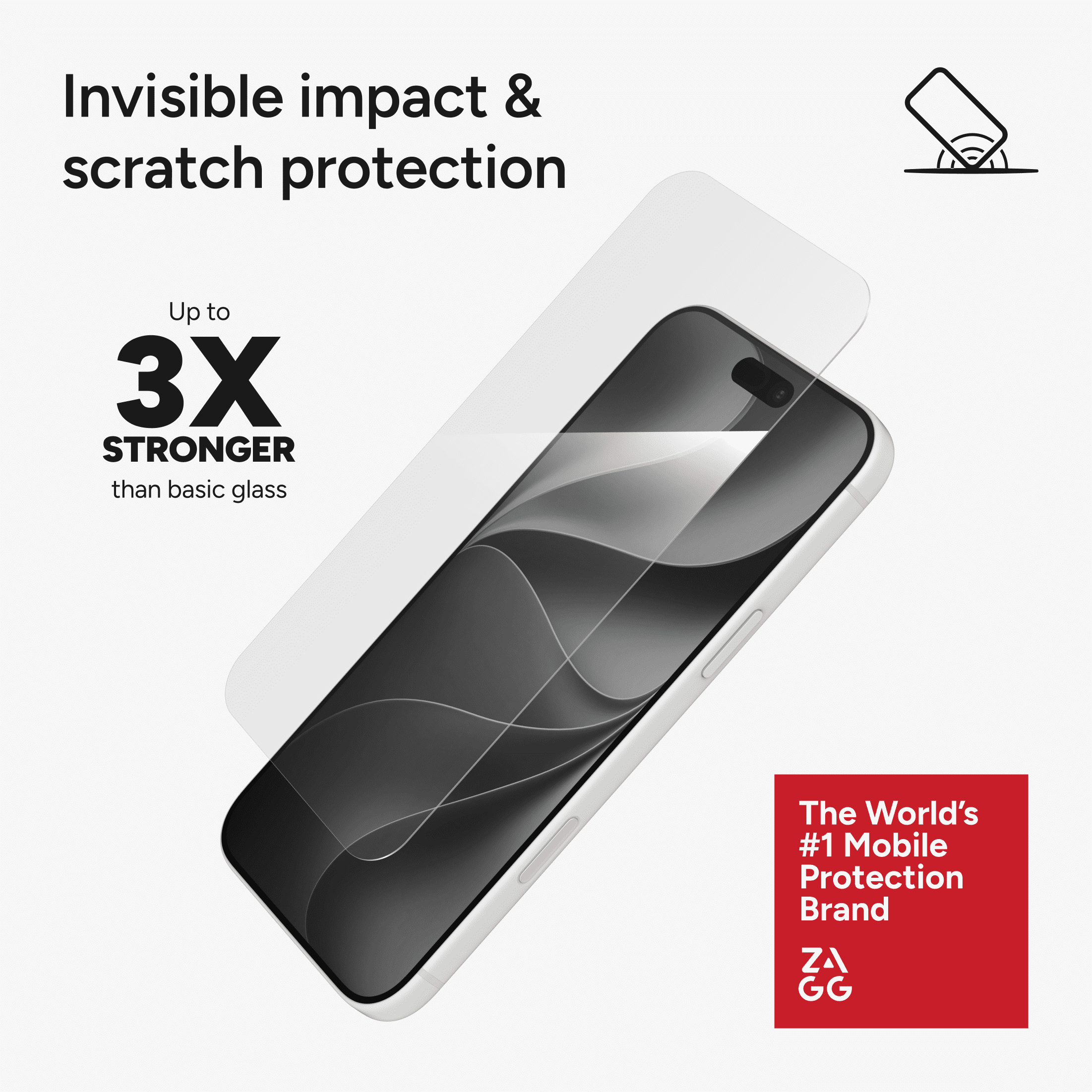 ZAGG InvisibleShield Clear Glass Screen Protector for Apple iPhone 18 Pro Max & iPhone 17 Pro Max with PerfectFit™ Installation, 3x Stronger Glass, Impact & Scratch Protection