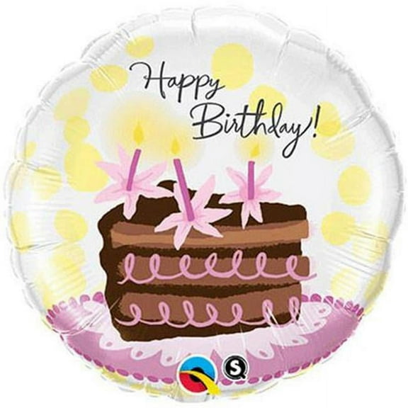 Loftus International Q2-9648 18 in. Birthday Chocolate Cake Slice Party Balloon