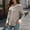White, variant on Josdec Women's Color Block Trim V-Neck Vertical Ribbed Knit Pullover Top, Raglan Long Sleeve Curved Hem Casual Fashion Tops S-XXL