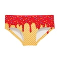 thumbnail image 3 of Girls Swimsuit 2 Piece Sporty Adjustable Straps Modest Bikini Bathing Suit with Shorts Color Block Swimwear Ice Print Swimsuit Kids Bikini Two Piece Bathing Summer Beach Pool Outfit, 3 of 4