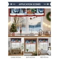 thumbnail image 6 of Merry Christmas Valances for Windows, 42 x 18in, Snowman Cat Snowflake Tree Green Plaid Rod Pocket Kitchen Valance Curtain Light Filtering Window Treatments for Living Room Bedroom, 1 Panel, 6 of 7