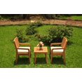 thumbnail image 6 of Grade-A Teak Dining Set: 2 Seater 3 Pc: Giva Side Table And 2 Maldives Arm Chairs Outdoor Patio WholesaleTeak #51ML0103, 6 of 6