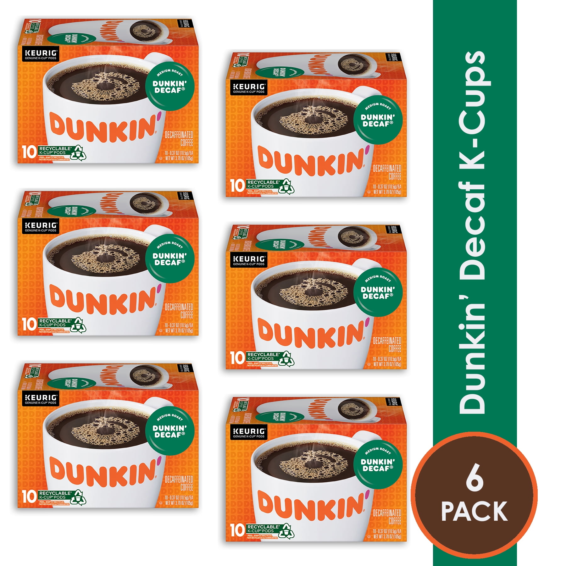 (60 Count) Dunkin' Decaf, Medium Roast, K-Cup Coffee Pods