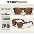 thumbnail image 3 of Gafas de sol Hombres Mujeres Gafas de sol rectangulares polarizadas Unisex Retro Clásico Vintage Gafas polarizadas Protección UV400 Gafas de sol clásicas cuadradas para conducir, 3 of 4