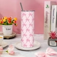 thumbnail image 5 of Pink Bow Tumbler with Lid Straw 20 Oz Cute Bow Knot Travel Coffee Pink Tumbler Cup Boxed for Wedding Birthday Party Favor Supplies, 5 of 6