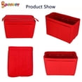 thumbnail image 4 of Spencer Felt Purse Bag Organizer Insert Bag In Bag with Zipper Handbag Tote Shaper Fit Speedy Neverfull "Red,Medium", 4 of 7