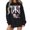 Black [Halloween Clothes for Women Clearance], variant on Halloween Outfits for Women Loose Fit X-Ray Skeleton Printed Maternity Sweatshirts Pregnancy Announcement Tops Oversized Shirts Womens Sweaters Fall Fashion Clothing Grey, XXL