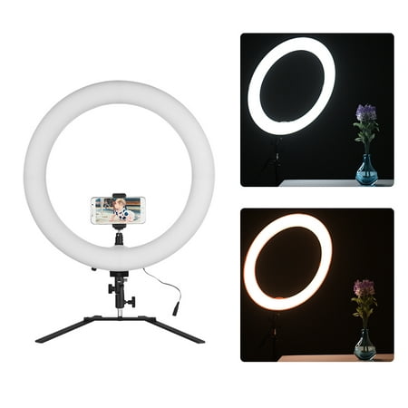 18inch LED Ring Light 5600K 60W Dimmable Camera Photo Video Lighting Kit with Tabletop Stand/ Phone Clamp/ Ball Head for iPhone X 8 7 Smartphone for Canon Nikon Sony (Best Low Light Smartphone Camera 2019)