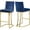Navy and Gold, variant on Meridian Furniture Heidi 26" Velvet Counter Height Stool in Cream