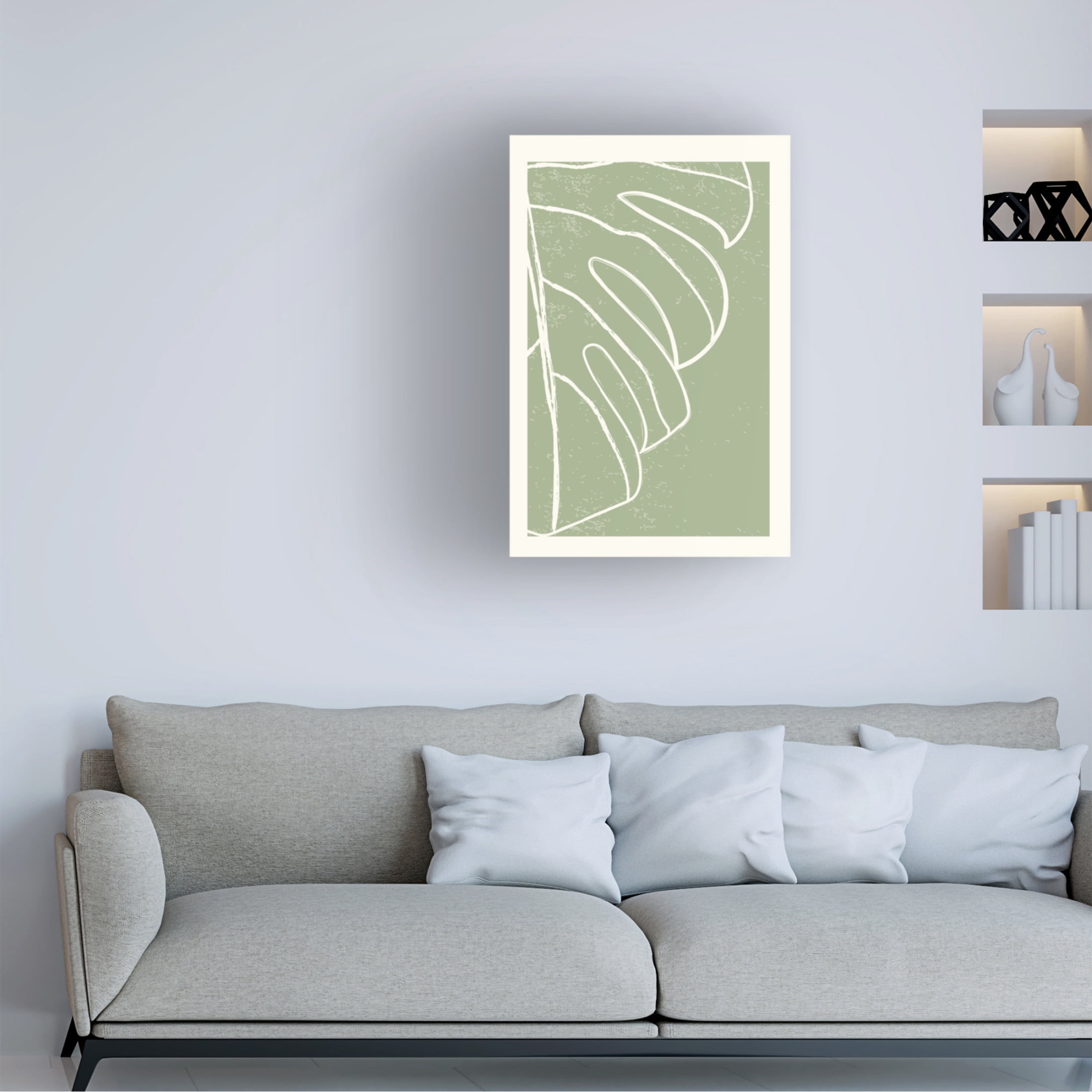 Trademark Fine Art jay stanley  Minimal Monstera Collection 3 Canvas Wall Art