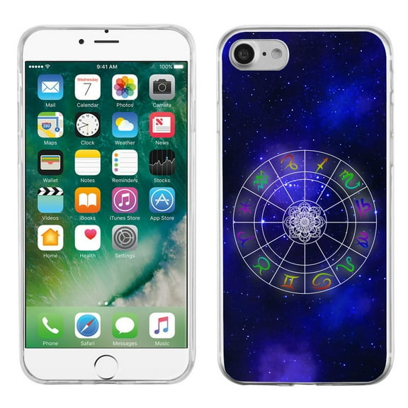 Slim-Fit Case for Apple iPhone 8, OneToughShield ® Premium TPU Gel Phone Case - Zodiac / Horoscope