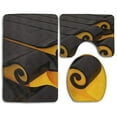thumbnail image 1 of JSDART 3D Abstract Widescreen 3 Piece Bathroom Rugs Set Bath Rug Contour Mat and Toilet Lid Cover, 1 of 2