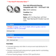 thumbnail image 2 of Rear Axle Differential Bearing - Compatible with 1957 - 1970 Ford F-100 1958 1959 1960 1961 1962 1963 1964 1965 1966 1967 1968 1969, 2 of 2