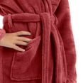 thumbnail image 2 of BC BARE COTTON Bare Cotton Kids Microfiber Fleece Shawl Robe - Girls - Red (cranberry) - XLarge, 2 of 5