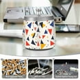 thumbnail image 6 of Yayeee Ashtray with Lid for Cigarette Smokeless Stainless Steel Home Ash Holder, White Geometric, 6 of 7