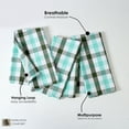 thumbnail image 3 of HEIRLOOM COMFORT Gingham Check Kitchen Towels 12 Pack, 18"x26", 100% Cotton, Super Absorbent & Quick Dry, Dish Towel for Drying Dishes, Washable, Everyday Use - Mint Green, Aqua Green, White, 3 of 6
