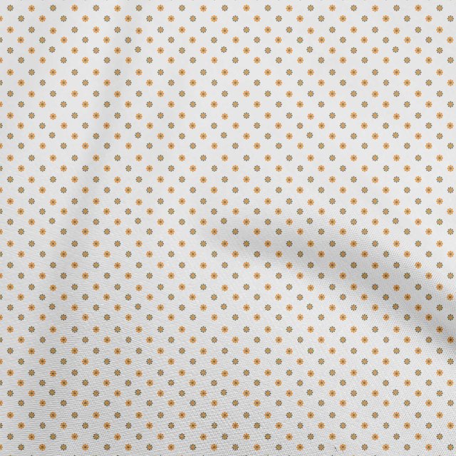 oneOone Cotton Poplin Yellow Fabric Floral Sewing Material Print Fabric By The Yard 42 Inch Wide